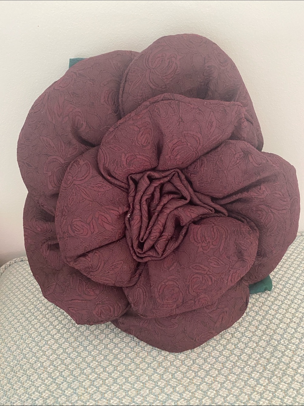 Plum Floral Decorative Throw Pillow - Home Accents handmade